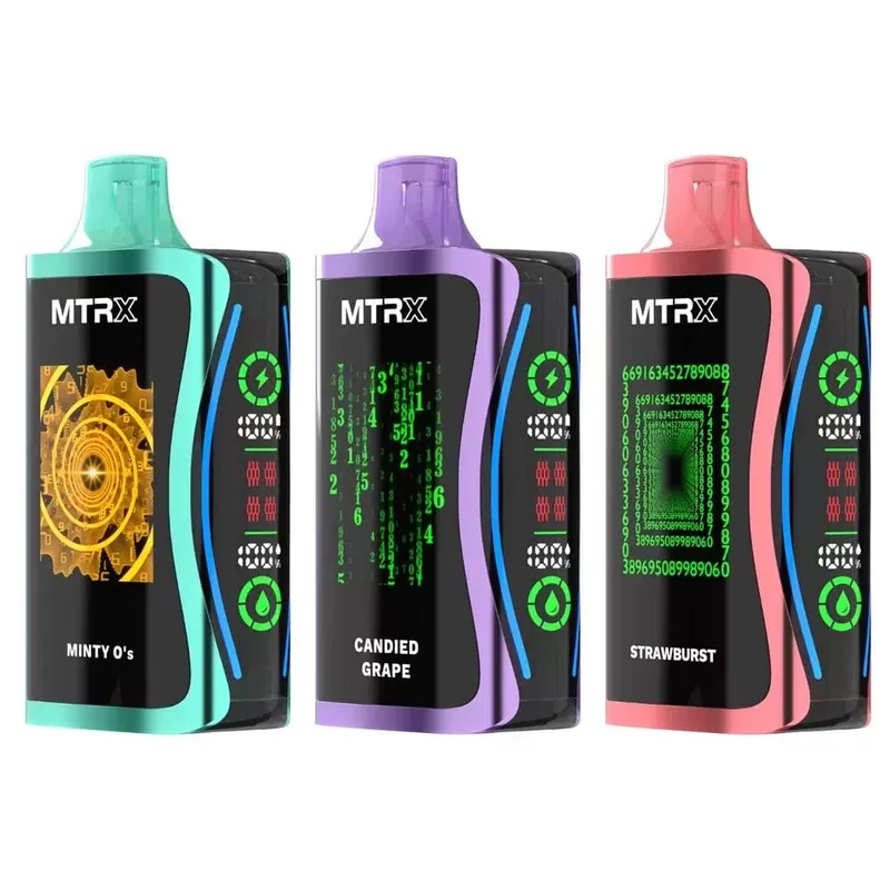 MTRX MX 25000 Disposable vape (5%, 25000 Puffs) - Flavor#Blueberry Air Head>Green Apple Watermelon>Lime Berry Orange>Miami Mint>Pineapple Peach>Raspberry Coconut>Strawburst (FB6961)