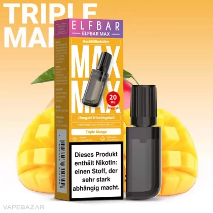 Elfbar Max – Triple Mango – Prefilled Pod - Elf Bar / ca. 6000 / 20mg/ml
