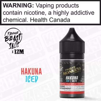 Hakuna Iced Flavour Beast x 12 Monkeys Salts