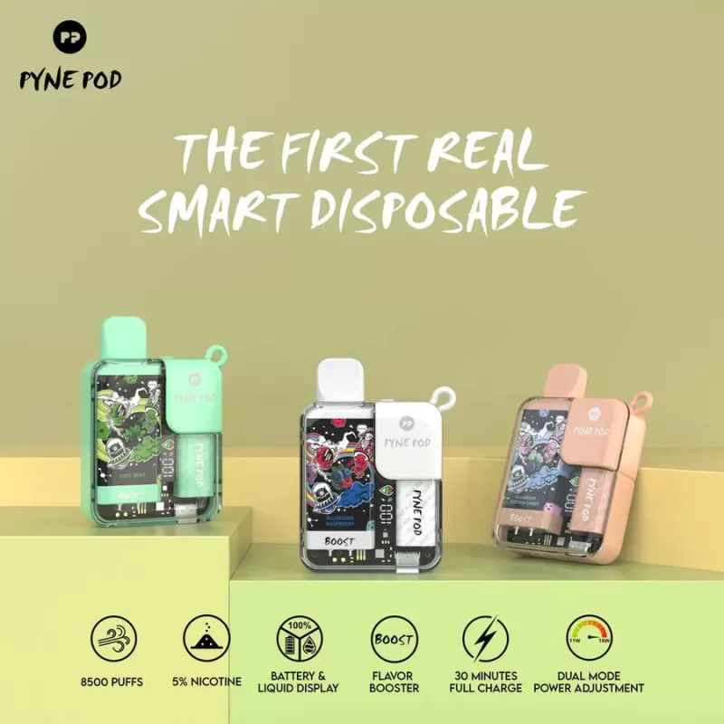 Pyne Pod BOOST 8500 Disposable Device – 8500 Puffs - Clear