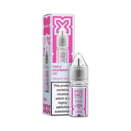 Pod Salt Nexus Triple Raspberry Ice Nic Salt - 10mg