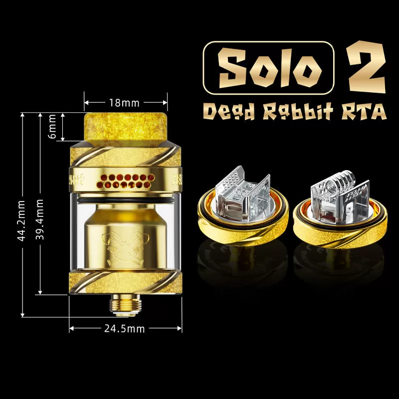 Hellvape Dead Rabbit Solo 2 RTA Atomizer - Gunmetal - Image 3