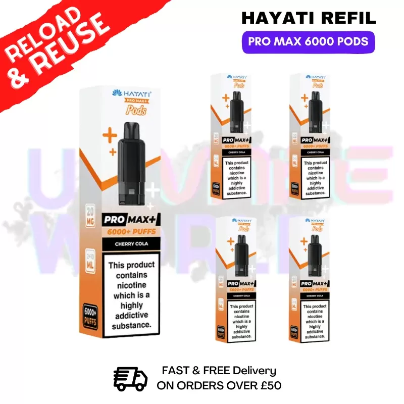 Cherry Cola Hayati ProMax 6K Replacement Pods Box Of 5