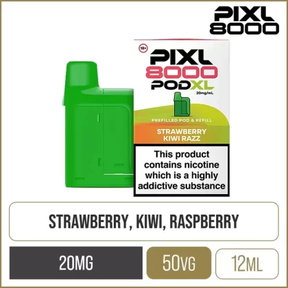 Strawberry Kiwi Razz PIXL 8000 Pod XL Pod & Refill 12ml