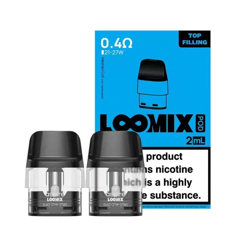Aspire Loomix Replacement Pods - 0.4 Ohm, 0.6 Ohm - Image 3