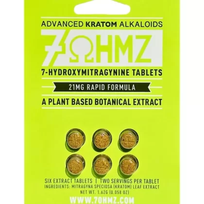 7 OHMZ 7-OH Kratom 6 Chewable Tablets 21mg - Ejuicewarehouse