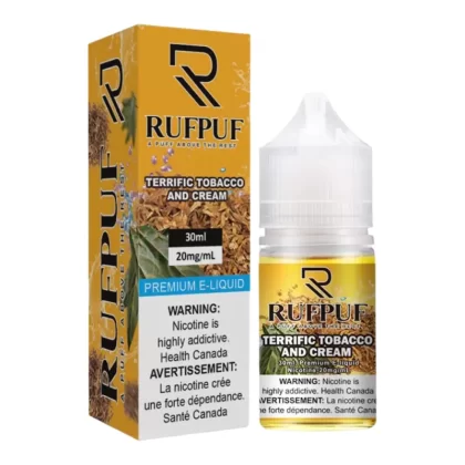 RufPuf Terrific Tobacco And Cream – 30ml – E-liquid (Nicsalt) - Vapebazaar Pk