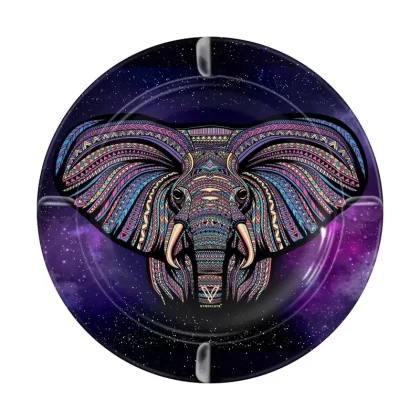 V Syndicate Elephant Round Metal Ashtray – 5.5in - Vape Store