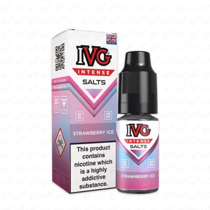IVG Intense Strawberry Ice Saltnic Vape Juice - 10mg