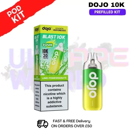 Lime Pomegranate Dojo Blast 10K Puff Prefilled Kit