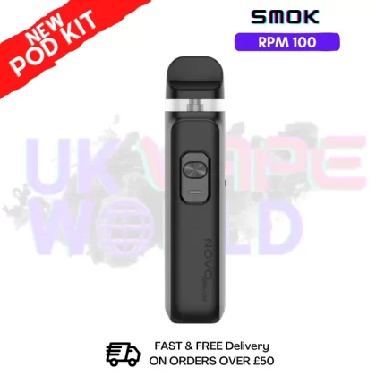 Matte Black Smok Novo Master 30K Pod Kit + Free Nic Salt (PRICE £12.99)