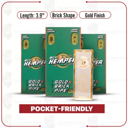 Hemper Gold Brick Hand Pipe - Thevapersworld