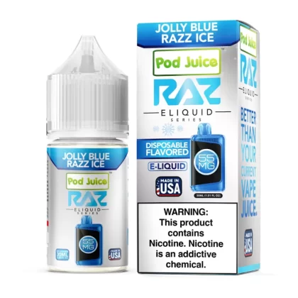 Pod Juice X RAZ Salt - Jolly Blue Razz Ice- 30ML E-Liquid