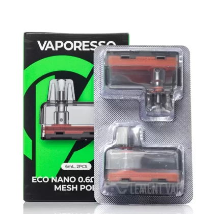 Vaporesso Eco Nano Replacement Pod - RESISTANCE#0.8ohm 6ml - 2pk>1.2ohm 6ml - 2pk