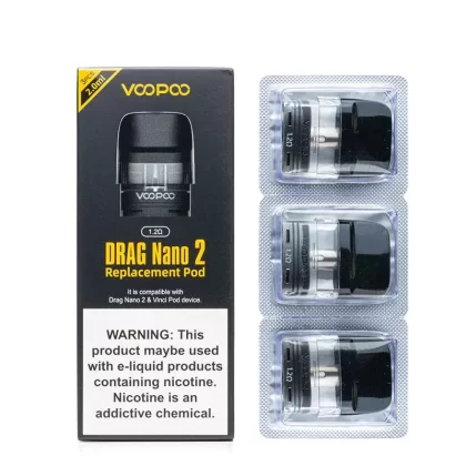 VooPoo Drag Nano 2 Replacement Pods - Resistance#0.8 Ohms>1.2 Ohms