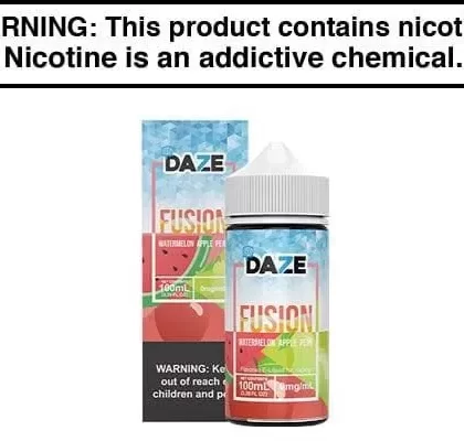 WATERMELON APPLE PEAR ICED BY 7 DAZE FUSION 100ML - Vapejuice