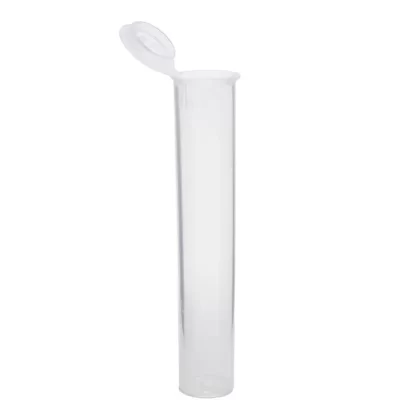 Grand Puff® Squeeze Pop Top Plastic Tube | 80 mm - Box of 2000 (Bulk Discount Pricing), Single Unit (Less Than Box Qty); Black, Clear