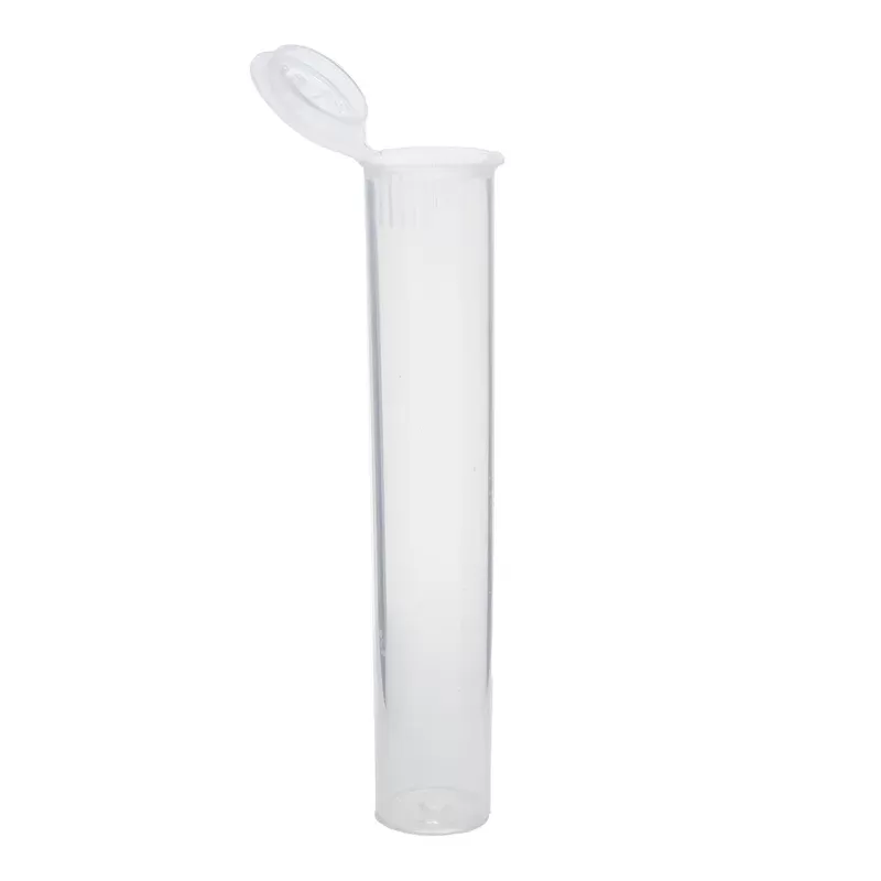 Grand Puff® Squeeze Pop Top Plastic Tube | 80 mm - Box of 2000 (Bulk Discount Pricing), Single Unit (Less Than Box Qty); Black, Clear
