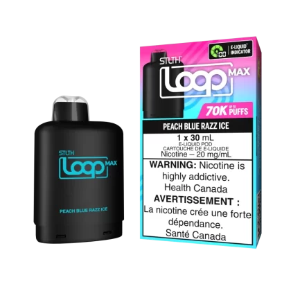 STLTH LOOP MAX Pod Pack - Peach Blue Razz Ice - 20 mg/mL (wholeseller) - Excise ON, 20 mg/mL (wholeseller) - Excise MB (D6B95E)