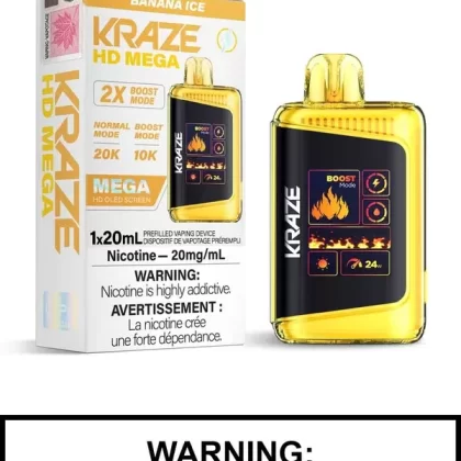 Banana Ice Kraze HD Mega Disposable Vape