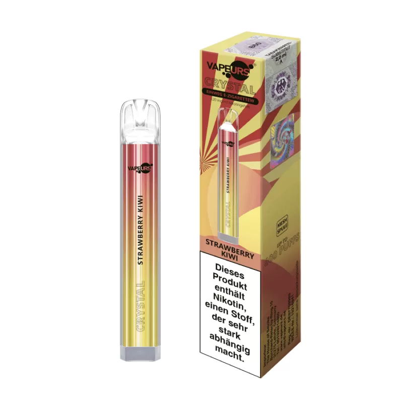 VAPEURS Crystal – Strawberry Kiwi - 550 mAh / 1333 / Propylenglykol / Aromastoffe / Glycerin / Nikotinsalz / 20mg/ml - Image 3