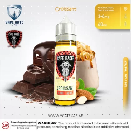 Croissant 60ml By Cafe Racer E-Liquid - 6 mg / 60 ml
