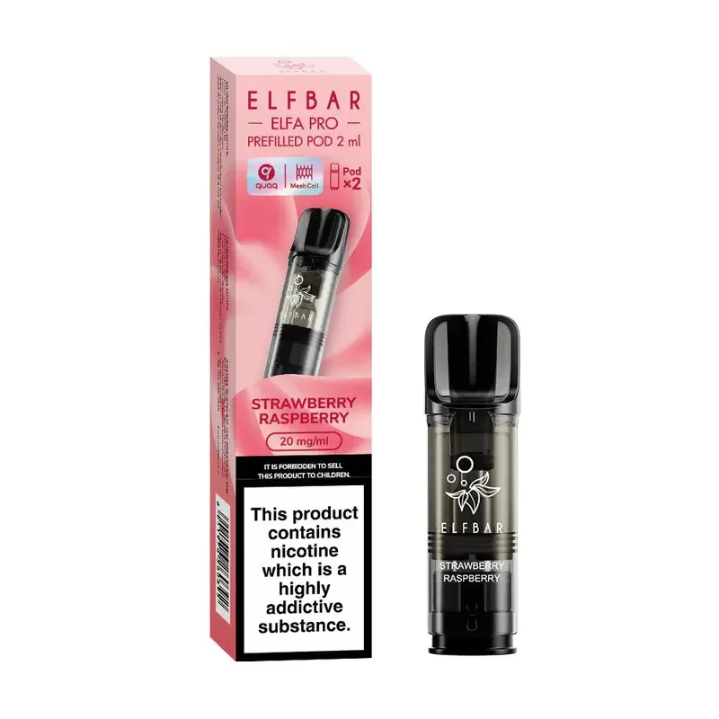 Elf Bar ELFA Pro Strawberry Raspberry Pods (2 Pack) - Strength#20mg