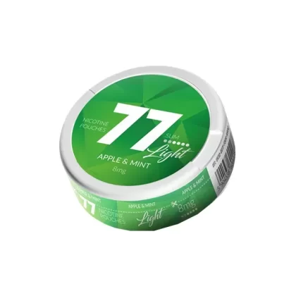 77 Slim Apple & Mint Nicotine Pouches - Strength#20mg>8mg