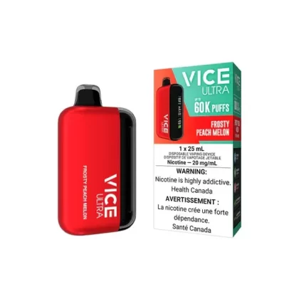 Vice Ultra 60K Disposable Vape – Frosty Peach Melon - Eliquidsupply