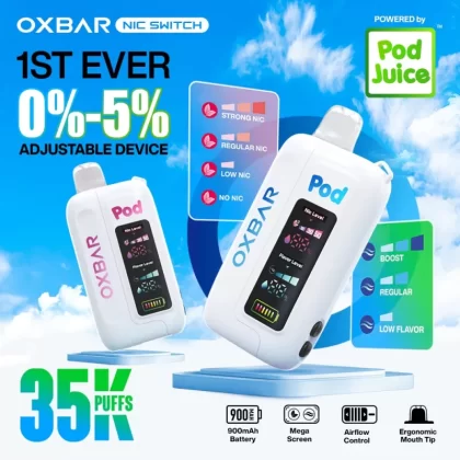 Oxbar x Pod Juice Nic-Switch 35K Disposable Device - 35,000 Puffs - Rocket Pop