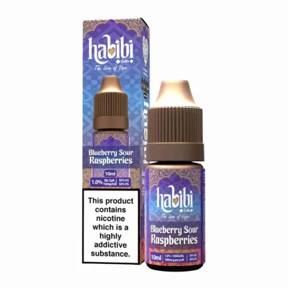 Habibi Blueberry Sour Raspberry Nic Salt Vape Juice - 10 Pack - 10mg