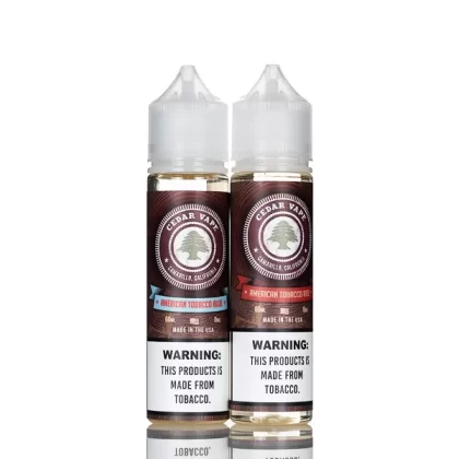 CEDAR VAPE E LIQUID 60ML – NO NICOTINE VAPE JUICE - American Tobacco Red, American Tobacco Blue
