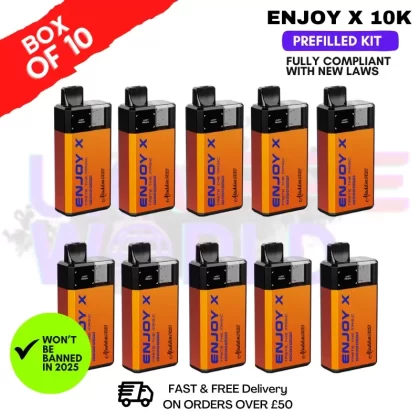 Pineapple ICE Enjox X 10K Puff Prefilled Pod Kits Box Of 10