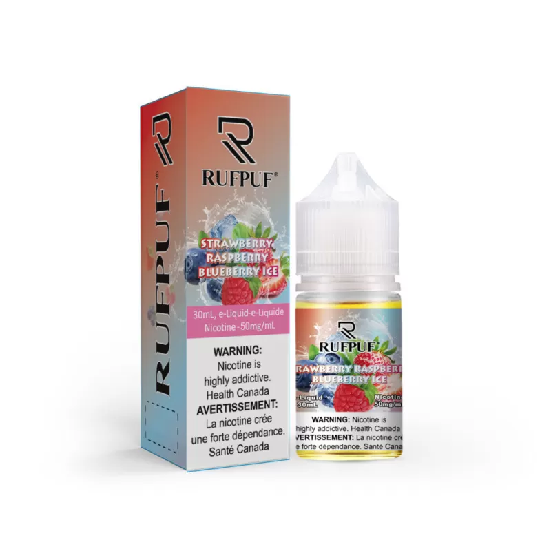 RufPuf Canadian Series Strawberry Raspberry Blueberry Ice Nic Salt – 30ml - Vape Product, Vape Product