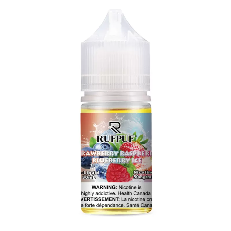 RufPuf Canadian Series Strawberry Raspberry Blueberry Ice Nic Salt – 30ml - Vape Product, Vape Product - Image 2