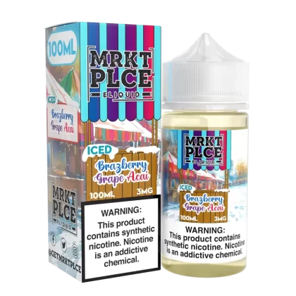 MRKTPLCE - ICED Brazberry Grape Acai - 100ML E-Liquid - 0MG