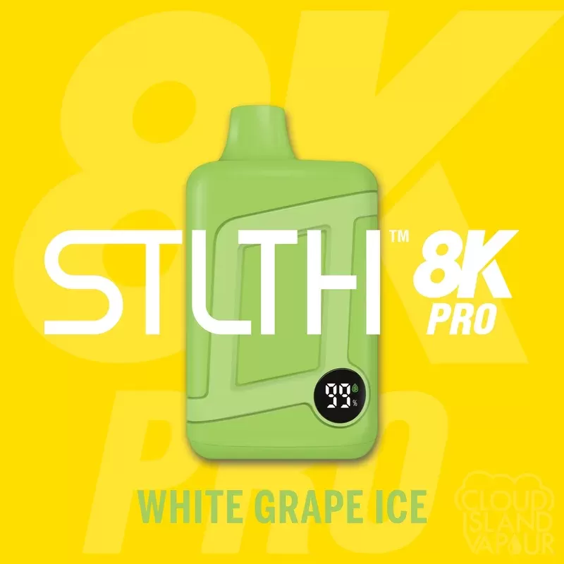 STLTH 8K PRO Disposable Vape – White Grape Ice - Ecigpremium
