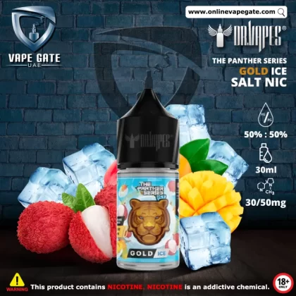 Gold Ice - The Panther Series Ice 30ml Saltnic by Dr. Vapes