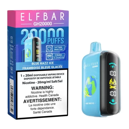 Elf Bar GH20K Disposable Vape Device – Blue Razz Ice 20ml - 20mg/mL