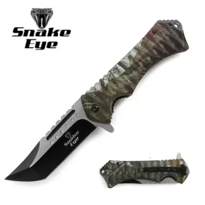 Snake Eye Tactical Spring Assist Knife – Camo - Ejuicewarehouse
