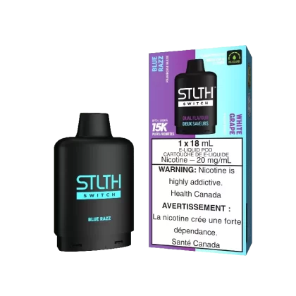 STLTH Switch Pod – Blue Razz + White Grape