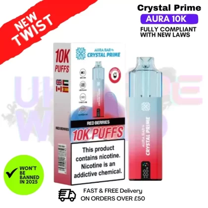 Red Berries Crystal Prime 10K Puff Pod Kit