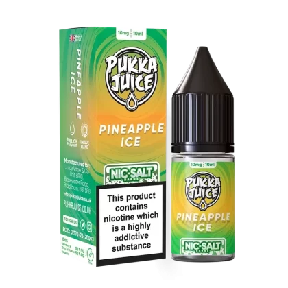 Pukka Juice Nic Salt E-Liquid Pineapple Ice - Nicotine Strength#10mg>20mg (25AD39)