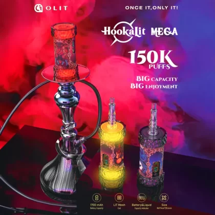 OLIT HookaLit MEGA 150K Puff Disposable E-Hookah