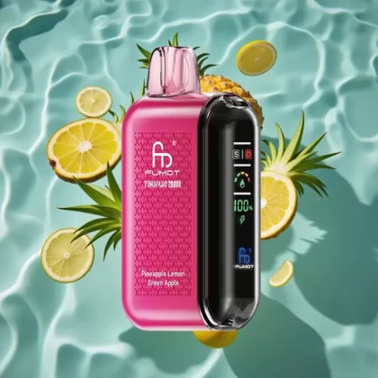 Fumot Tornado 20000 Puffs Disposable Vape Pineapple Lemon Green Apple with Dual Mesh Coil & Smart Display - Bangvapeaustralia