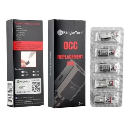 5PCS-PACK KangerTech Upgraded Vertical SubTank OCC Replacement Coil 0.5 Ohm - 0.5ohm