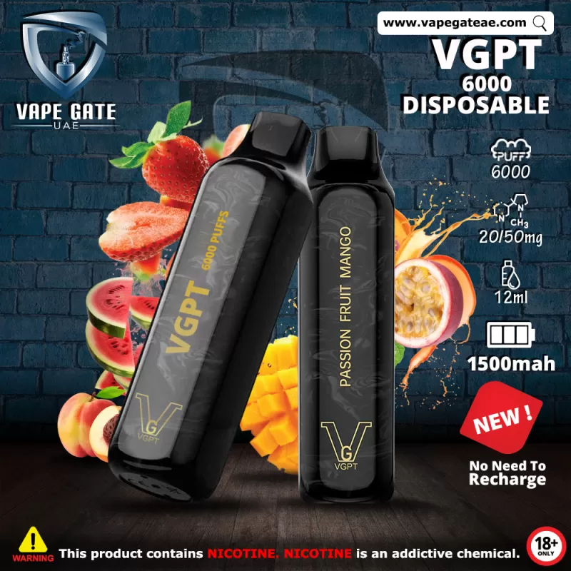 VGPT DISPOSABLE VAPE (6000 Puffs) - 50 mg / Aloe Grape - Image 2