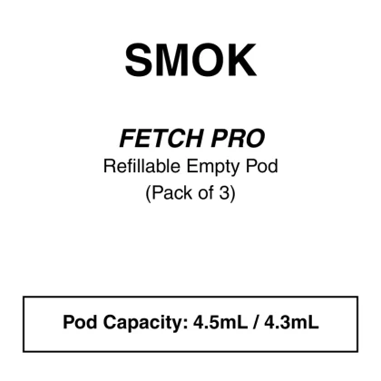 SMOK Fetch Pro empty pod : 3pcs/pack - Vapeys Co Nz