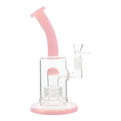 Pink Domed Cap Bong – 8in