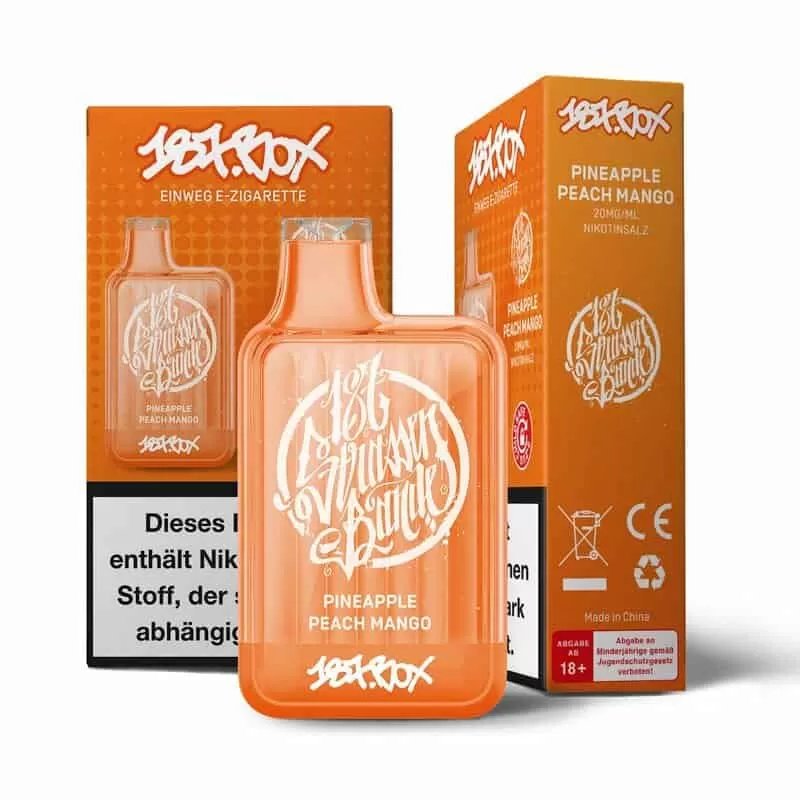 187 Box – Pineapple Peach Mango - 187 Strassenbande / 550 mAh / Propylenglykol / Aromastoffe / Glycerin / Nikotin-Benzoat / 20mg/ml